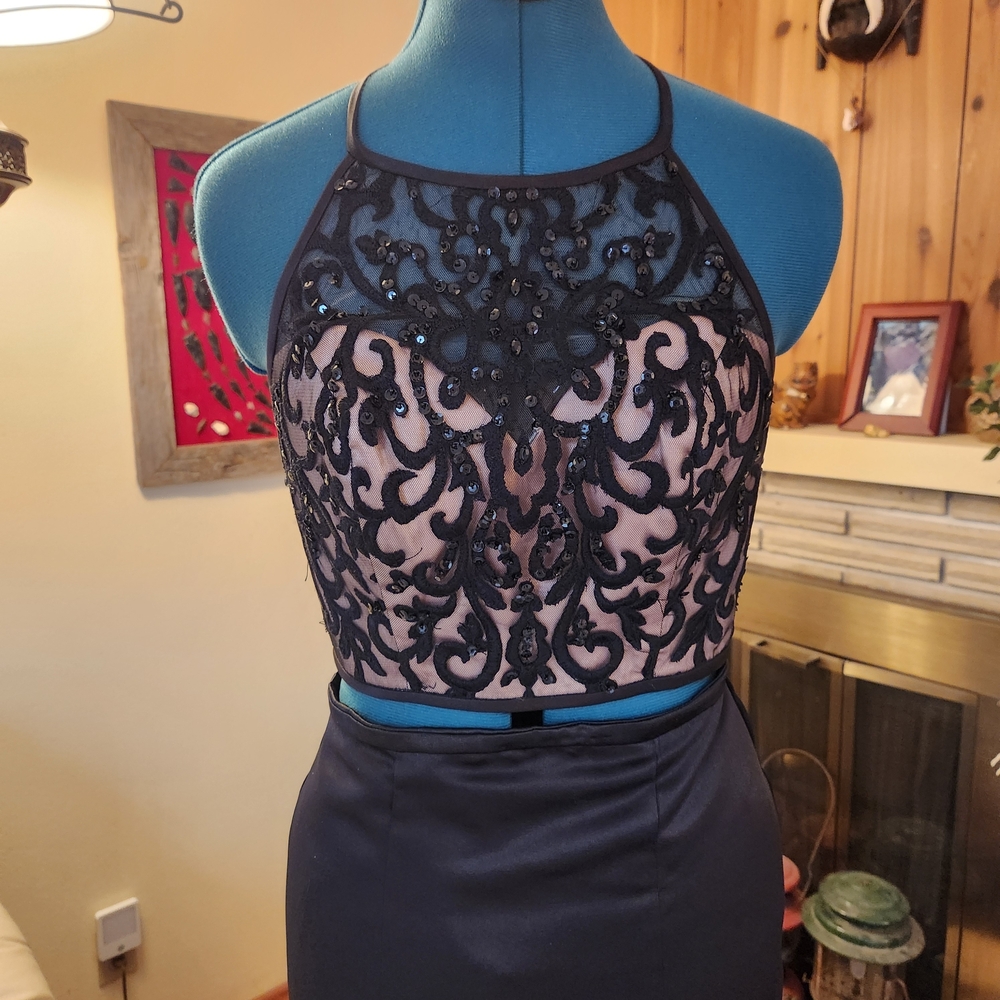 STUNNING Morilee Paparazzi Two-Piece Mermaid Gown – Navy – Size 4 - Picture 2 of 16